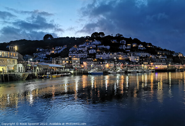 Blue hour at Looe  Picture Board by Rosie Spooner