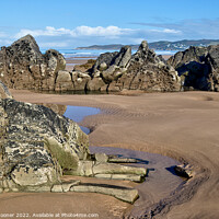 Buy canvas prints of Monsters on the beach at Putsborough in North Devon by Rosie Spooner