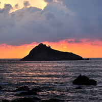 Buy canvas prints of Thatcher Rock sunrise  by Rosie Spooner