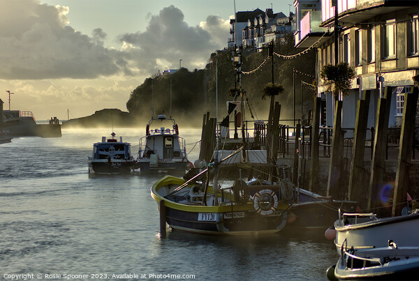 Misty morning at Looe Picture Board by Rosie Spooner