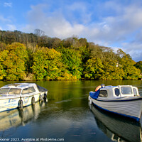Buy canvas prints of Boats on The West Looe River by Rosie Spooner