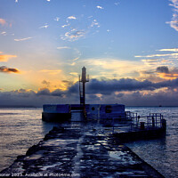 Buy canvas prints of The Banjo Pier at sunrise by Rosie Spooner