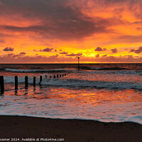 Buy canvas prints of Sunrise on Teignmouth Beach by Rosie Spooner