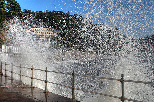 High waves at Meadfoot Beach, Torquay Picture Board by Rosie Spooner