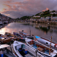 Buy canvas prints of Sunset on the Looe River by Rosie Spooner