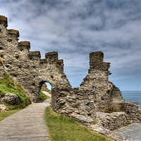Buy canvas prints of Tintagel Castle North Cornwall by Rosie Spooner