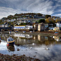 Buy canvas prints of Looe River Reflections by Rosie Spooner