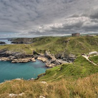 Buy canvas prints of View from Tintagel Castle by Rosie Spooner