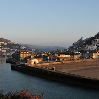 Buy canvas prints of Early morning at Looe Cornwall by Rosie Spooner
