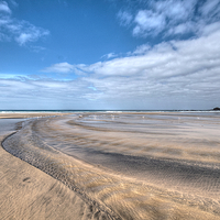Buy canvas prints of Low tide Gwithian Sands Cornwall by Rosie Spooner
