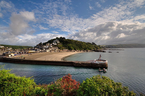 Rain Clouds gather over Looe Picture Board by Rosie Spooner