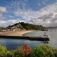 Buy canvas prints of Rain Clouds gather over Looe by Rosie Spooner