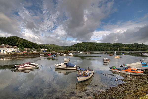 Clouds gather on the River Looe Picture Board by Rosie Spooner