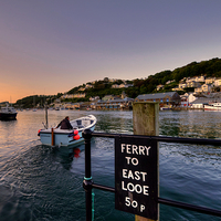 Buy canvas prints of  Ferry at Twilight by Rosie Spooner