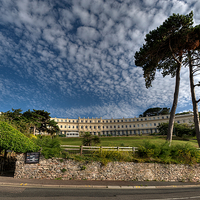 Buy canvas prints of  The Osborne Hotel overlooking Meadfoot Beach Torq by Rosie Spooner