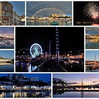 Buy canvas prints of  Torquay Harbour Collage  by Rosie Spooner