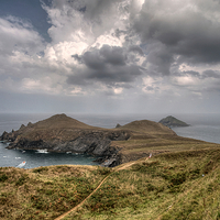 Buy canvas prints of  The Rumps on the North Cornwall Coast Path by Rosie Spooner