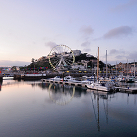 Buy canvas prints of  Early evening at Torquay Harbour by Rosie Spooner