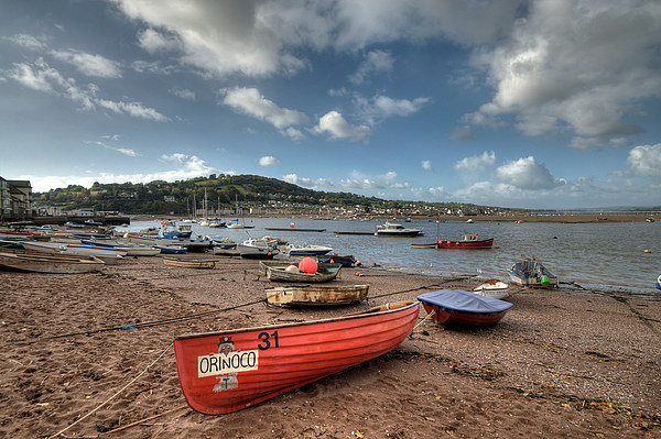 Boats on Teignmouth Back Beach  Picture Board by Rosie Spooner