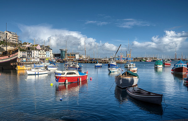  Turquoise sky and sea at Brixham Harbour  Picture Board by Rosie Spooner