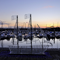 Buy canvas prints of Torquay Harbour Devon Sunset by Rosie Spooner