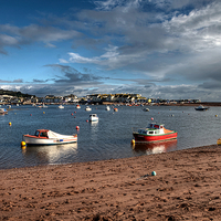 Buy canvas prints of  Shaldon Beach looking towards Teignmouth  by Rosie Spooner