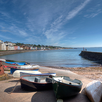 Buy canvas prints of  Boat Cove at Dawlish by Rosie Spooner