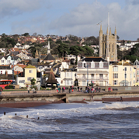 Buy canvas prints of  Teignmouth Sea Front by Rosie Spooner