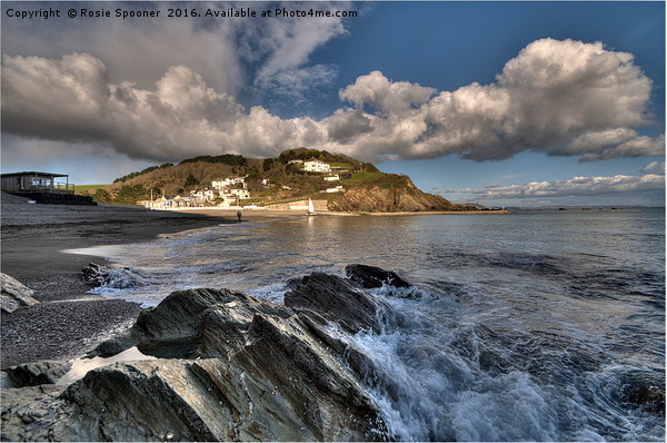 Clouds gather at Millendreath Beach Looe Picture Board by Rosie Spooner