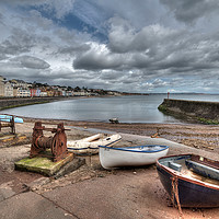Buy canvas prints of Boat Cove at Dawlish between the showers by Rosie Spooner