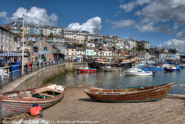 Brixham Harbour and the Golden Hind  Picture Board by Rosie Spooner