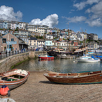 Buy canvas prints of Brixham Harbour and the Golden Hind  by Rosie Spooner