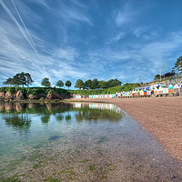 Buy canvas prints of Early summer morning at Corbyn Head Beach Torquay by Rosie Spooner