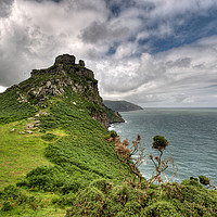 Buy canvas prints of Castle Rock at Valley of the Rocks  by Rosie Spooner