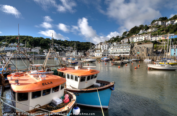 Fishing boats moored on The River Looe  Picture Board by Rosie Spooner
