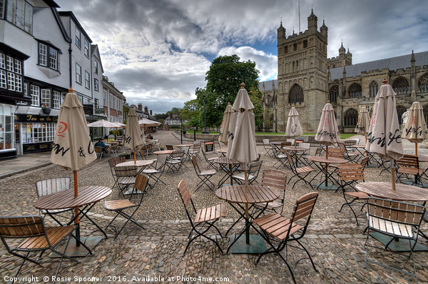 Early morning in Exeter Cathedral Yard  Picture Board by Rosie Spooner