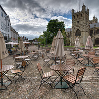 Buy canvas prints of Early morning in Exeter Cathedral Yard  by Rosie Spooner