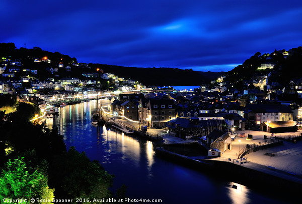 Looe at night Picture Board by Rosie Spooner