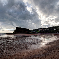 Buy canvas prints of Low Tide looking towards The Ness Headland Shaldon by Rosie Spooner