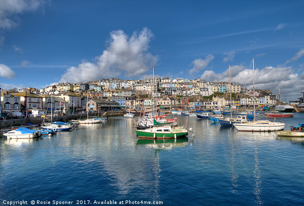 Clouds gather over Brixham Harbour Picture Board by Rosie Spooner