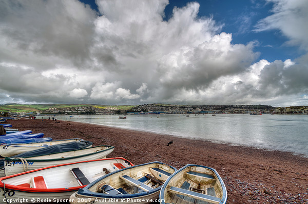 Clouds gather over at Shaldon on the River Teign Picture Board by Rosie Spooner