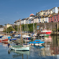 Buy canvas prints of Sunny afternoon at Brixham Harbour in South Devon by Rosie Spooner