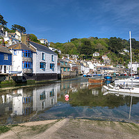 Buy canvas prints of The River Pol at Polperro as the tide comes in by Rosie Spooner