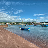 Buy canvas prints of Peaceful view of  Shaldon Beach on The River Teign by Rosie Spooner