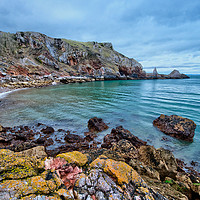 Buy canvas prints of Redgate Beach and Long Quarry Point from Ansteys by Rosie Spooner