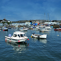 Buy canvas prints of Sunny day at Paignton Harbour in Torbay by Rosie Spooner