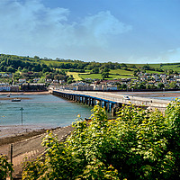 Buy canvas prints of Teignmouth and Shaldon Bridge over the River Teign by Rosie Spooner