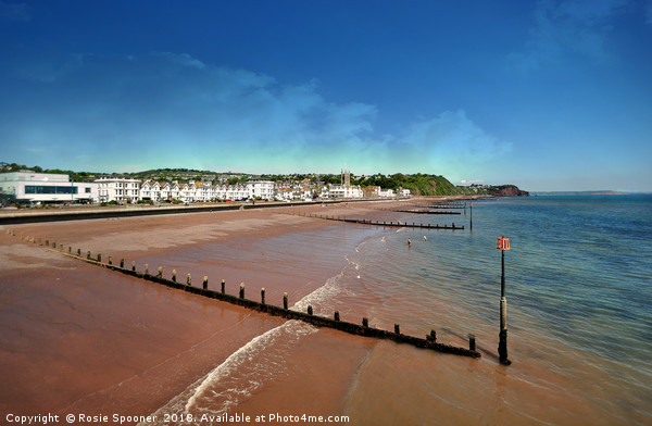 Teignmouth Beach in South Devon at low tide  Picture Board by Rosie Spooner