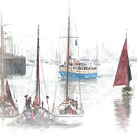 Buy canvas prints of Heritage Sailing Regatta at Brixham in South Devon by Rosie Spooner