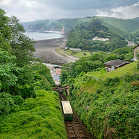 Buy canvas prints of The Lynton and Lynmouth Cliff Railway North Devon by Rosie Spooner